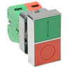 Momentary Pushbutton Switch, Green + Red